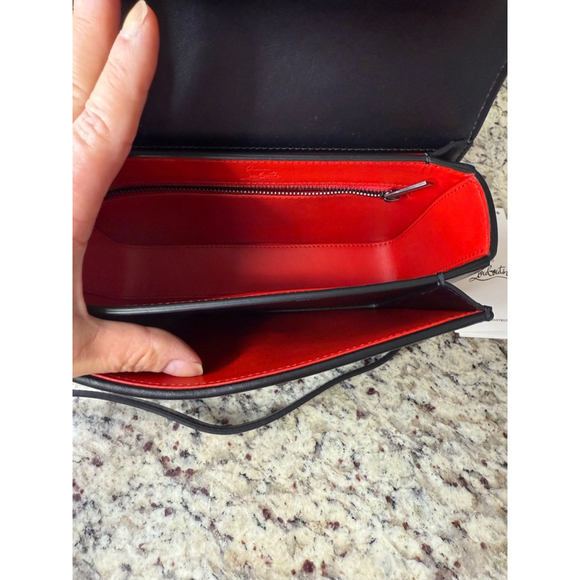 Christian Louboutin Paris Black Leather Crossbody Bag - Picture 3 of 5